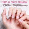 Solid Gel Nail Glue, BORNBYME 5 in 1 Glue Gel for Acrylic Nail Tips Press on Nails,3D Sculpture Gel, Rhinestone Glue Gel, Metallic Gel
