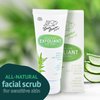 Green Beaver Aloe Exfoliant, Natural Facial Scrub, Aloe Vera & Bamboo Exfoliator for Sensitive Skin
