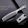 Dolmifapro 2 Pcs Stainless Steel Comb, Rat Tail Hair Combs, Pin tail Barber Comb, Hair Cutting for Hair Stylist, Wood Grain Design