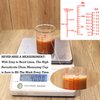 3 Piece Glass Measuring Cup Set, Includes 1/2-Cup, 1-Cup, and 2-Cup High Borosilicate Glasss Liquid Measuring Cups, Dishwasher, Freezer, Microwave, and Preheated Oven Safe, Essential Kitchen Tools