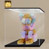 LANSCOERY Clear Acrylic Display Case with Light, Assemble Cube Display Box Stand with Black Base, Dustproof Protection Showcase for Collectibles Memorabilia Figurines (6x6x6inch;15x15x15cm)