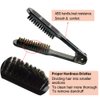 Clamp Hair Brush Straightener Detangler Splint Comb Nylon Bristle Double Sided Straightening Brush Air Vented Flat for Wet,Dry,Fine,Thick Natural Hair