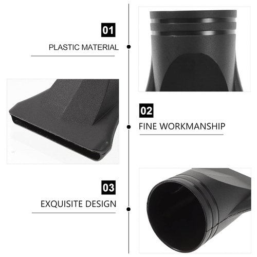 2Pcs Black Blow Dryer Attachment Not Universal Professional Plastic Hair Dryer Hair Dryer Attachment Dryer Nozzle Replacement Narrow Concentrator Blow Flat for Diameter 4.3cm to 4.5cm Diffusers