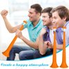 GCQJOQ 2 Pcs Collapsible Stadium Horn, 21 Inch, Plastic Vuvuzela Trumpet Noisemakers for Sports Events, Carnivals, Parties, Orange