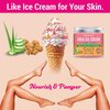 Shea Ice Cream Body Scrub - W/Walnut Shell Powder, Natural Exfoliating Scrub for Body & Face, Moisturizes Skin, Reduces Acne, Cellulite, Wrinkles & Dead Skin, 10 oz