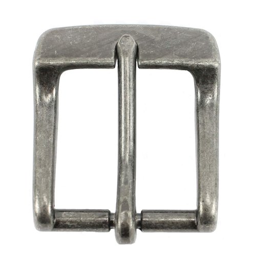 Classic Belt Buckle for Men for Women Replacement Leather Belt (Antique Silver, 1-1/2")