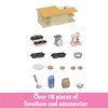 Calico Critters Kitchen Island - Toy Dollhouse Furniture and Accesories Set - Enhance Your Dollhouse with a Functional and Interactive Cooking Center