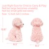 WEIGEDU Pink Puppy Dog Stuffed Animals Plush Toys, Pink Poodle Bichon Frise Maltese Stuffed Dog Plush, 12.6 inches