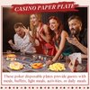 Sunnyray 80 Pcs Casino Party Plates 7 Inch Poker Paper Plates Casino Party Supplies Poker Playing Cards Las Vegas Plates Dinnerware Decorative for Casino Night Club Heart Poker Game Party Supplies