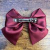 VIADALINNO Hair Clip Bow in a Box Pearls Roses for Women and Girls Silky Cute Coquette Teen Babygirl Little Barrette Hairbows Belle Cinderella Child Giftable Accessories Outfit (1, Reddish Brown)