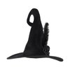 Starsouce Halloween Wizard Hat Flannel Witch Hat Cap with Feather Rose for Women Halloween Costume Cosplay Party