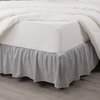 Martex Ruffled Bed Skirt - Easy Fit Lightweight 100% Microfiber Dust Ruffle - Ruffles for Queen Beds - Hotel Quality with 16 inch Tailored Drop - Grey Queen Bed Skirt (Queen, Grey)