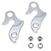AUTUT 2 Pcs Universal Bicycle Bike Derailleur Hanger Frame Gear Tail Hook, Silver Tone