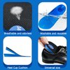 Dr. Shoesert 3-Layer Adjustable Height Increase Insoles, 3/4 Length Shock Absorption Cushion Heel Lift Inserts (Small, Blue)