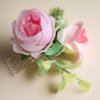Fangsen Pink Berry Rose Hair Comb Festival Headpiece for Holiday Cosplay Women Party Silver (#524)