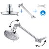 High Pressure Shower Head with 11 IN Adjustable Arm, HarJue Rainfall Showerhead with Shower Arm-Make Water Flow Down Vertically for Better Bathing Experience(5 In, Chrome)