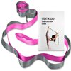 SANKUU Yoga Straps Stretching Strap with 12 Loops Workout Poster, Straps for Stretching Physical Therapy Equipment Long Stretch Out Bands for Exercise, Pilates and Gymnastics for Women Men (Pink)