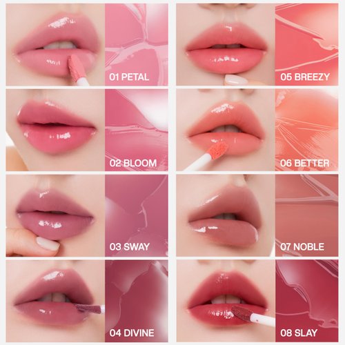 MUZIGAE MANSION Icy Glow Lip Tint – (Vegan Collagen), Long Lasting, (No-Stain), Hydrating Gloss, Matte Finish, (K-Beauty) Makeup, Red & Tinted Shades (07 NOBLE, 0.18 Fl oz)
