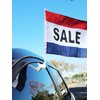 SALE red, white & blue Car Window Clip On Flag - Sold by the dozen starting at $22.80 - Qty. Discounts - PERFECT for CAR DEALERSHIP (12)