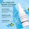 Makartt Nail Art Brushes Cleaner: Nail Polish Brush Bristles Restorer, Acrylic Nail Art Brush Cleaner Liquid for Solid Gel Polish/Nail Art Liner/Builder Gel/Dip Powder Manicure Brush - 70ml/2.36 Fl.oz