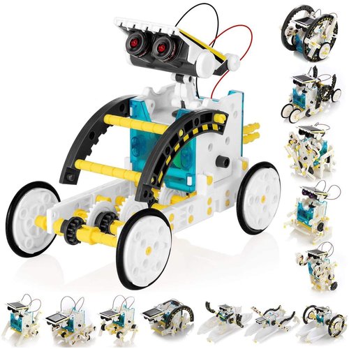 Kidwill 13-in-1 Educational Solar Robot Kit for Kids, STEM Educational Science Toy Solar Power Building Kit Puzzle DIY Assembly Solar Robotic Set for Kids, Teens and Science Lovers, Powered by the Sun