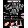 EBANKU Dual Forms for Poly Nail Gel 288PCS Dual Nail Forms Molds Stiletto Coffin Ballerina Acrylic Nail Tips 12 Shapes for Builder Gel Manicure Nail Art Design Salon DIY at Home