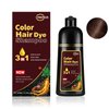 Dark Brown Hair Dye Shampoo for Gray Hair, Instant Brown Hair Color Shampoo for Men & Women, Herbal Brown Hair Dye Shampoo 3 in 1 for 100% Gray Coverage in Minutes 500ml