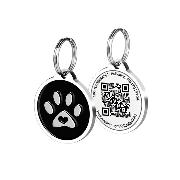 Pet Dwelling Premium QR Code Pet ID Tags - Dog Tags and Cat Tags: Instant Online Profile Access and Scan Location Email Alerts