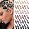 36 PCS 2 Inch Metal Snap Hair Clips Water Drop No Slip Hair Clips for Women & Girls,Strong Hold Matte Hair Clips for Thick Hair & Thin Hair,Hair Barrettes for Women.Metal Snap Hair Clips Accessories