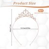 4 Pack Crown Tiara Headband for Women Glittering Rhinestone Peach Princess Crown Crystal Tiaras Heart Adjustable Cute Hair Band Birthday Headpiece Wedding Bridal Dress Up Accessories(Gold Silver)