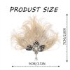GENBREE Peacock Hair Clip 1920s Feather Hair Piece Crystal Headband Prom Party Head Accessories for Women and Girls