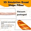 AUECOOME 3D Simulation Bread Plush Pillow Simulation Buttered Bread Pillow Baguette Pillow Funny Body Pillow Food Plush Stuffed Toy for Home Decor (31.5)