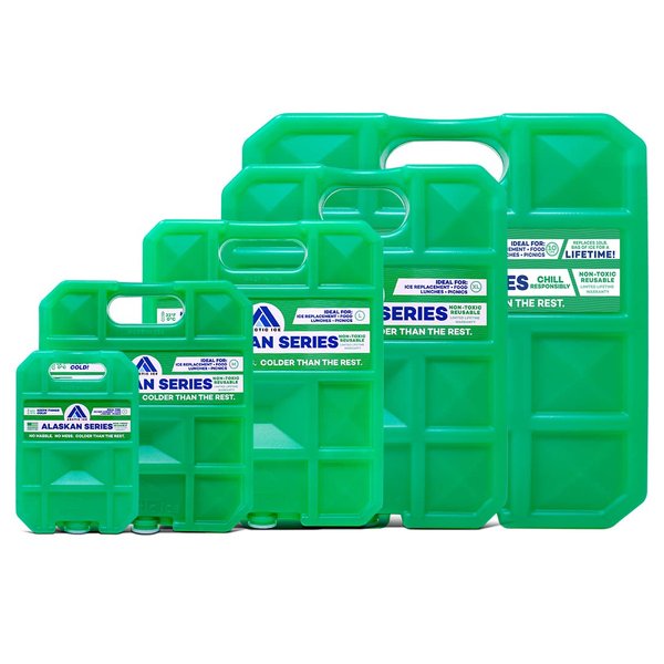 Artic Ice Alaskan Series, Long Lasting Reusable Ice Pack, Medium, 1.5 lb, Green
