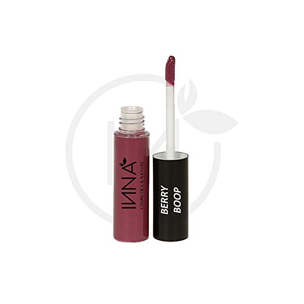 Inna Cosmetics & Nature - 100% Natural Lip Gloss, Organic, Vegan, Gluten Free, Cruelty Free, non GMO, with Coconut Oil & Shea Butter, Made in the USA, 0.18 oz (Ti Amo) (BERRY BOOP)