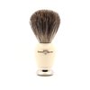 Edwin Jagger 81SB587 Simulated Pure Badger Hair Shaving Brush with Nickel Plated Collar and End Cap, Ivory