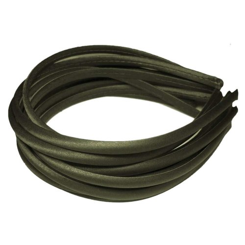 Threddies 12pc Skinny Satin Headbands - 7mm wide, solid color packs (Brown)