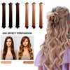 Rukebu 3PCS Heatless Hair Curler, Flexi Rod, For All Hair Types, Includes Brown, Black, Pink, Easy to Use, No Heat Curls, Overnight Curls, For Long Medium Hair