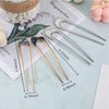 U Shape Hair Pins-6 Pack Metal French Hair Pin Hairstyle Gold Sliver Marble Vintage Hair Clips for Women Girls Hair Accessories