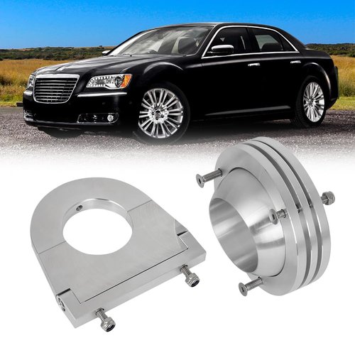 MOTOQUEEN for GM Ford and Mopar Flaming River Ididit Universal 2" Swivel Base Floor Mount & 2 1/2" Chrome Steering Column Drop Comb