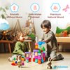 Qubomax 40 Pcs Wooden Stacking Rocks & Sensory Learning Toys for Ages 3-9 | Develops Motor Skills & Creativity for Girl or Boy - Stacking Blocks for Birthday Gift