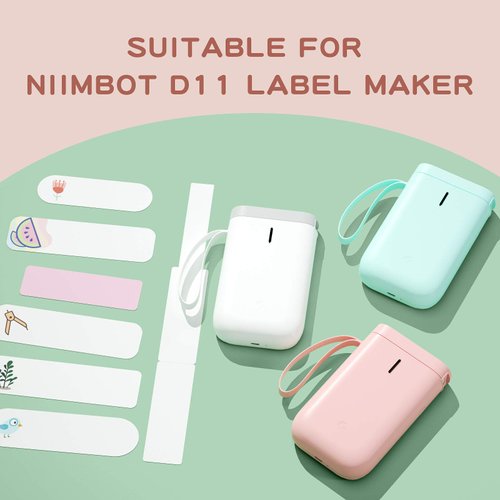 NIIMBOT Direct Thermal Label D11 Label Maker Tape Adapted Label Print Paper Standard Laminated Office Labeling Tape Replacement Pure Color White