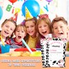 YQV Birthday Invitations, 4"x6" Cow Birthday Party Invitations with Envelopes for Farm Animals Birthday Party Decorations Supplies(20 Pieces)-C16