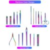 2024 Rainbow Manicure Kits 18 Pcs Nail Clippers for Women Gift SFYDOM Women's Rainbow Leather Manicure Set (18-RainbowManicure Kits)