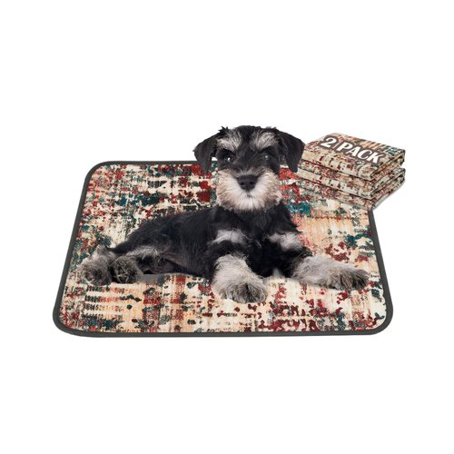 Qeils Washable Pee Pads for Dogs, 2 Pack Reusable Puppy Pads 18"x24" Super Absorbent Leakproof Dog Training Pads, Non-Slip Potty Pads for Floor, Crate,Couch, Whelping Pads Litter Mat Puppy Supplies