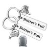 Xiahuyu 2Pcs Shitter's Full Camper Keychain Happy Camper RV Keychain Unique Gifts for Men Women Camper Trailer Vacation Jewelry