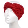 Womens Winter Boho Chic Classic Cable Bow Knotted Crochet Knitted Turban Headband Headwrap