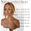 MITIMES Pre Plucked Highlight Ombre Glueless Lace Front Wigs Synthetic Ready To Wear Honey blonde Lace Front Wig Balayage Wig For Black Women