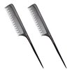 PERFEHAIR Teasing Comb for Fine Hair-Pack of 2, Anti-static Bakelite Tease Rat Tail Combs Tool for Back Combing, Parting, Root Teasing, Adding Volume