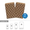 MOOCA 200 Pcs Damask Paper Gift Bags Bulk, Small Business Bags, Small Jewelry Bags, Candy Bags, Popcorn Bags, Cookie Bags, Treat Bags, Bags for Packaging, 4 W x 6 H in, Brown with Black Damask