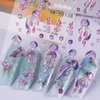 5D Embossed Ocean Nail Stickers Summer Nail Decals Shell Starfish Jellyfish Nail Sticker Nails Stickers Sea Animals Nail Art Stickers Beach Nail Stickers for Nail Art Supplies Ocean Stickers for Nails